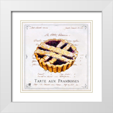Tarte aux Framboises White Modern Wood Framed Art Print with Double Matting by Joyner, Ginny