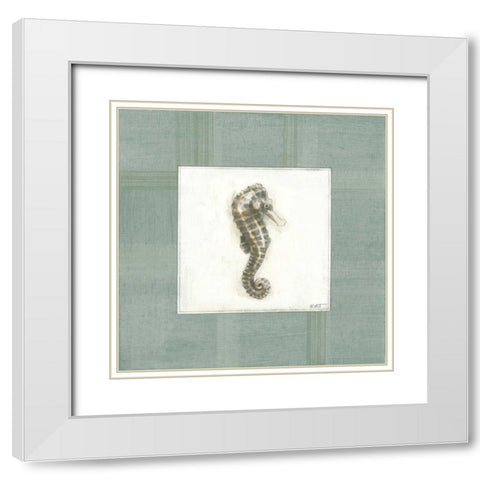 Sea Breeze V White Modern Wood Framed Art Print with Double Matting by Wyatt Jr., Norman
