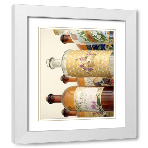 French Perfume Bottles II White Modern Wood Framed Art Print with Double Matting by Gray, Madelaine