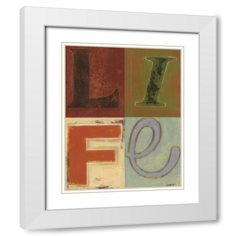 Life White Modern Wood Framed Art Print with Double Matting by Wyatt Jr., Norman