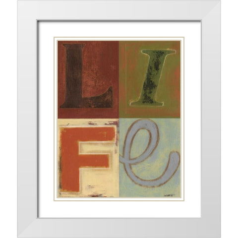 Life White Modern Wood Framed Art Print with Double Matting by Wyatt Jr., Norman