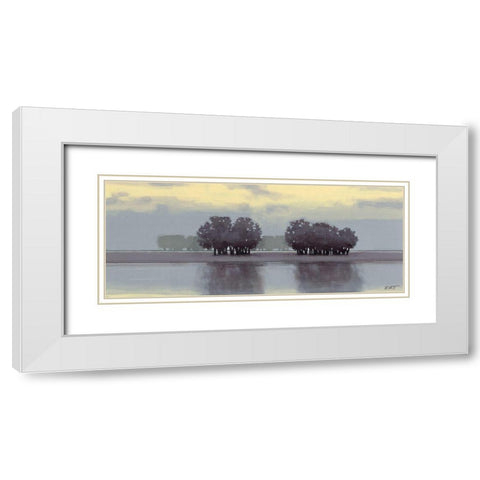 Lake Amethyst II White Modern Wood Framed Art Print with Double Matting by Wyatt Jr., Norman