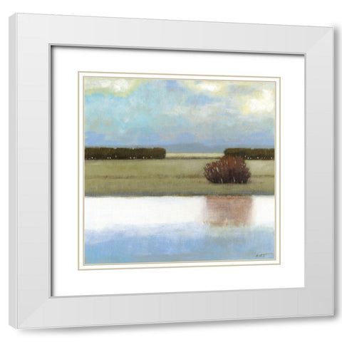 Crystal Bay I White Modern Wood Framed Art Print with Double Matting by Wyatt Jr., Norman