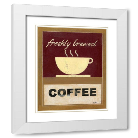 Hot Coffee I White Modern Wood Framed Art Print with Double Matting by Wyatt Jr., Norman