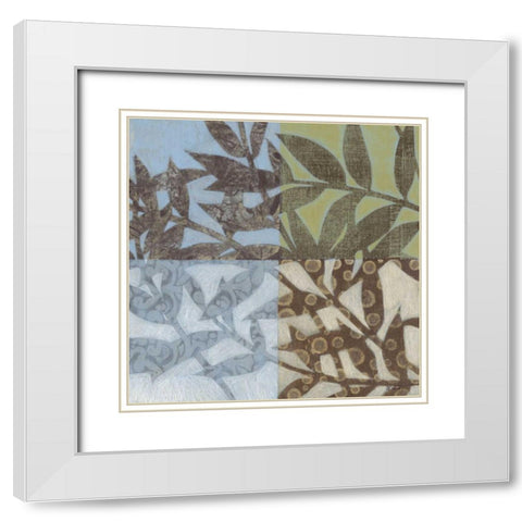 Swaying Fronds I White Modern Wood Framed Art Print with Double Matting by Wyatt Jr., Norman