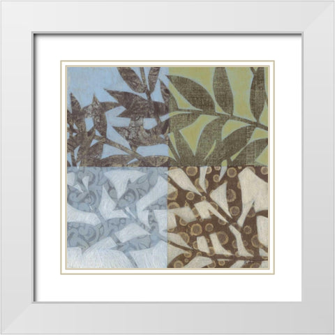 Swaying Fronds I White Modern Wood Framed Art Print with Double Matting by Wyatt Jr., Norman