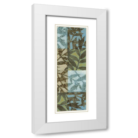 Swaying Fronds Panel I White Modern Wood Framed Art Print with Double Matting by Wyatt Jr., Norman