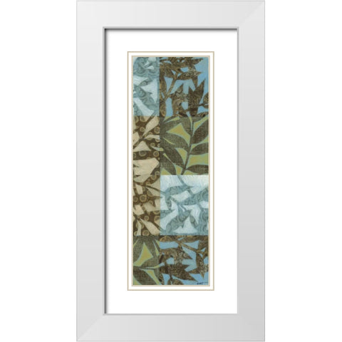 Swaying Fronds Panel I White Modern Wood Framed Art Print with Double Matting by Wyatt Jr., Norman