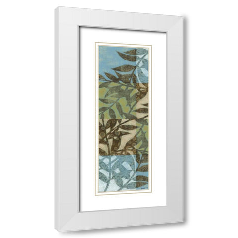 Swaying Fronds Panel II White Modern Wood Framed Art Print with Double Matting by Wyatt Jr., Norman