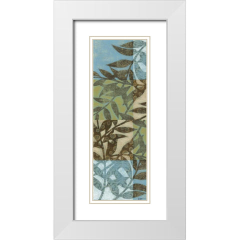 Swaying Fronds Panel II White Modern Wood Framed Art Print with Double Matting by Wyatt Jr., Norman
