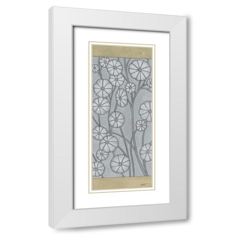 Shimmering Daisies I White Modern Wood Framed Art Print with Double Matting by Wyatt Jr., Norman
