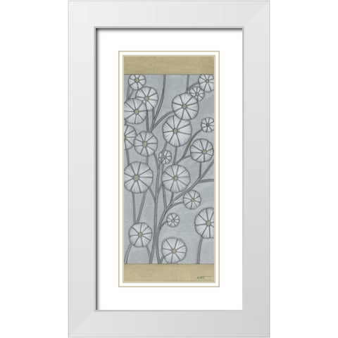 Shimmering Daisies II White Modern Wood Framed Art Print with Double Matting by Wyatt Jr., Norman