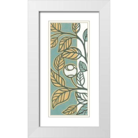 Flourish I White Modern Wood Framed Art Print with Double Matting by Wyatt Jr., Norman