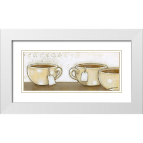 Time for Tea I White Modern Wood Framed Art Print with Double Matting by Wyatt Jr., Norman