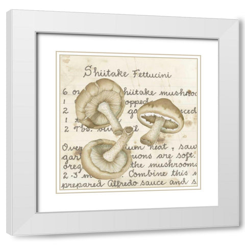 Shiitake White Modern Wood Framed Art Print with Double Matting by Pallan, Nancy S.