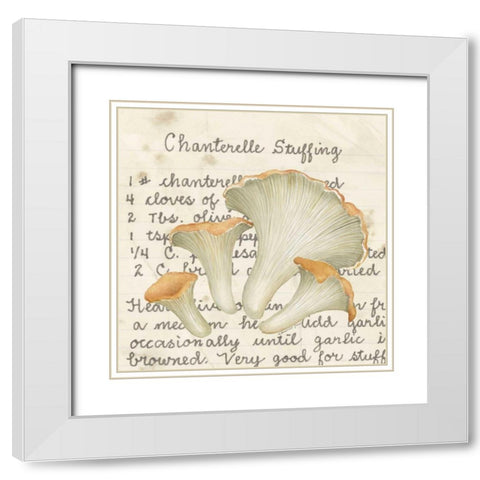 Chanterelle White Modern Wood Framed Art Print with Double Matting by Pallan, Nancy S.
