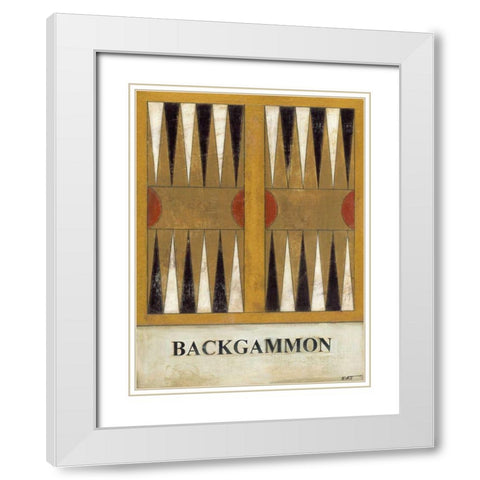 Backgammon White Modern Wood Framed Art Print with Double Matting by Wyatt Jr., Norman