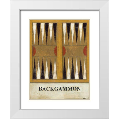 Backgammon White Modern Wood Framed Art Print with Double Matting by Wyatt Jr., Norman