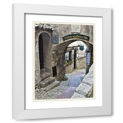 Cobbled Walkway I White Modern Wood Framed Art Print with Double Matting by Perry, Rachel