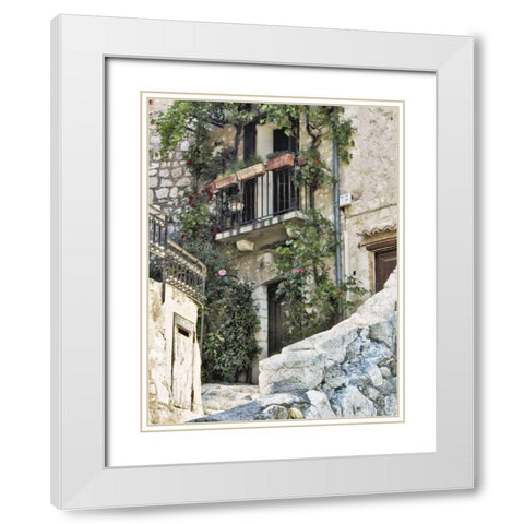 Cobbled Walkway IV White Modern Wood Framed Art Print with Double Matting by Perry, Rachel