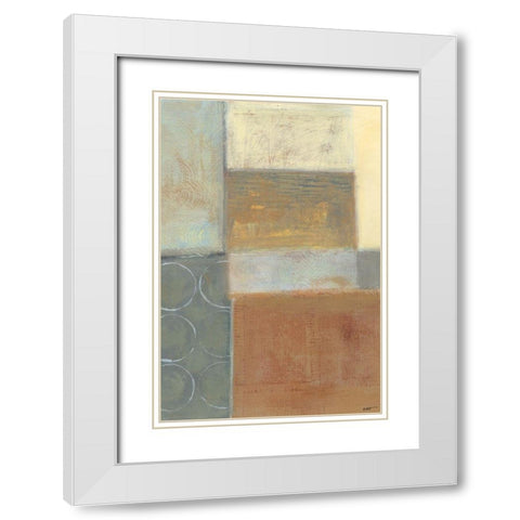 Nickel and Earth I White Modern Wood Framed Art Print with Double Matting by Wyatt Jr., Norman