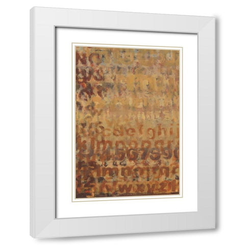 Earthen Language I White Modern Wood Framed Art Print with Double Matting by Wyatt Jr., Norman