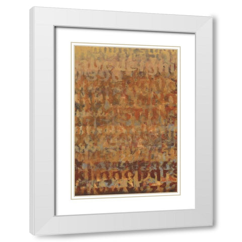 Earthen Language II White Modern Wood Framed Art Print with Double Matting by Wyatt Jr., Norman