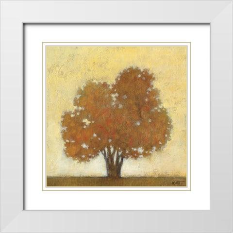 Autumn Morning White Modern Wood Framed Art Print with Double Matting by Wyatt Jr., Norman