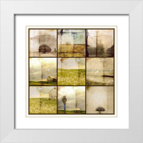 The Underlayers of My Town White Modern Wood Framed Art Print with Double Matting by Blixt, Ingrid