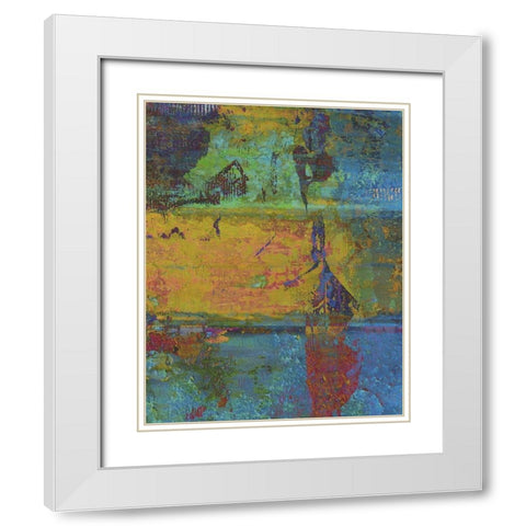 Golden Light II White Modern Wood Framed Art Print with Double Matting by Mountain Ricki
