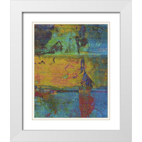 Golden Light II White Modern Wood Framed Art Print with Double Matting by Mountain Ricki