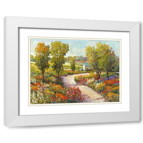Morning Walk I White Modern Wood Framed Art Print with Double Matting by OToole, Tim