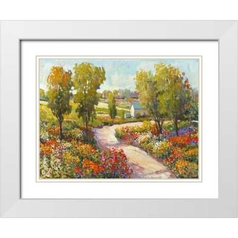 Morning Walk I White Modern Wood Framed Art Print with Double Matting by OToole, Tim