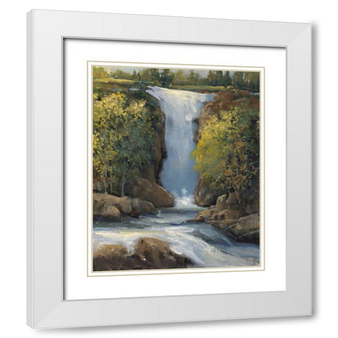 Snow Melt I White Modern Wood Framed Art Print with Double Matting by OToole, Tim