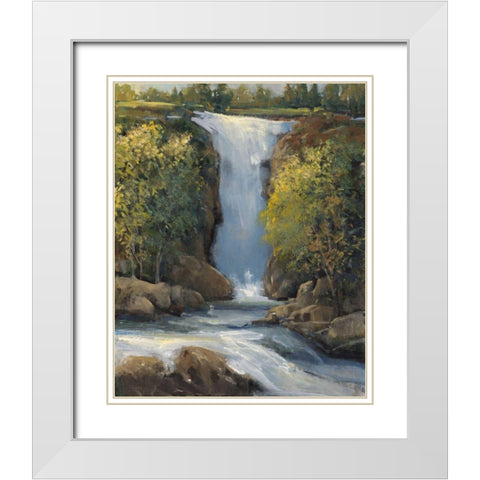 Snow Melt I White Modern Wood Framed Art Print with Double Matting by OToole, Tim