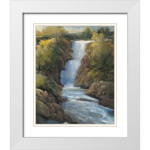 Snow Melt II White Modern Wood Framed Art Print with Double Matting by OToole, Tim