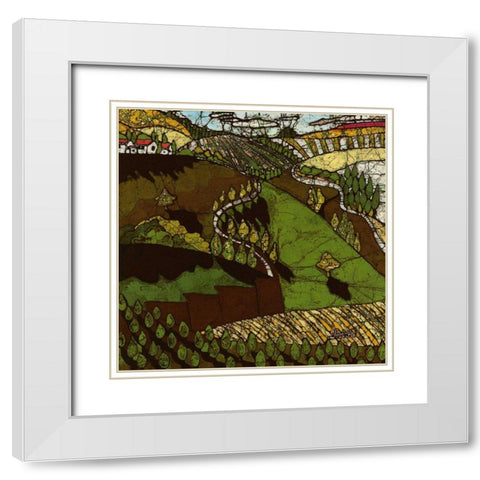 Cypress Road White Modern Wood Framed Art Print with Double Matting by Davis, Andrea