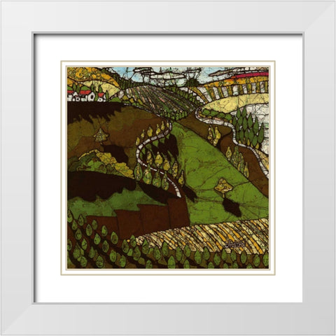 Cypress Road White Modern Wood Framed Art Print with Double Matting by Davis, Andrea