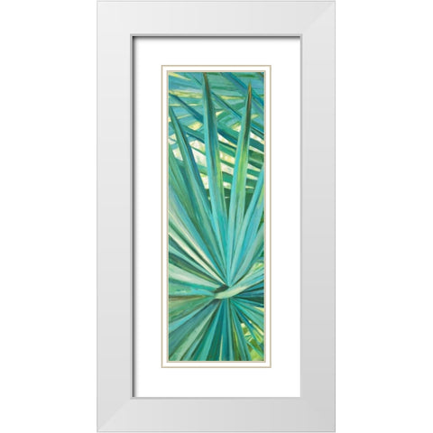 Fan Palm I White Modern Wood Framed Art Print with Double Matting by Wilkins, Suzanne