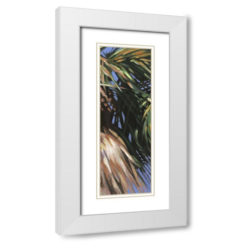 Wild Palm II White Modern Wood Framed Art Print with Double Matting by Wilkins, Suzanne