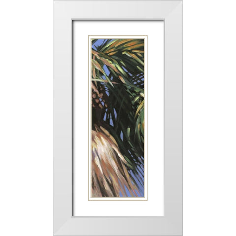 Wild Palm II White Modern Wood Framed Art Print with Double Matting by Wilkins, Suzanne