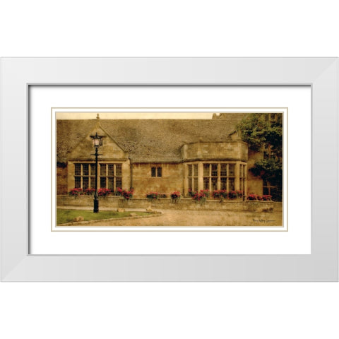 English Cottage II White Modern Wood Framed Art Print with Double Matting by Lawrence, Terry Katherine