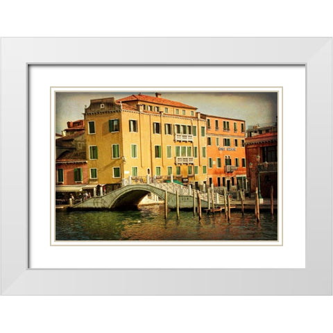 Hotel Gardena II White Modern Wood Framed Art Print with Double Matting by Head, Danny