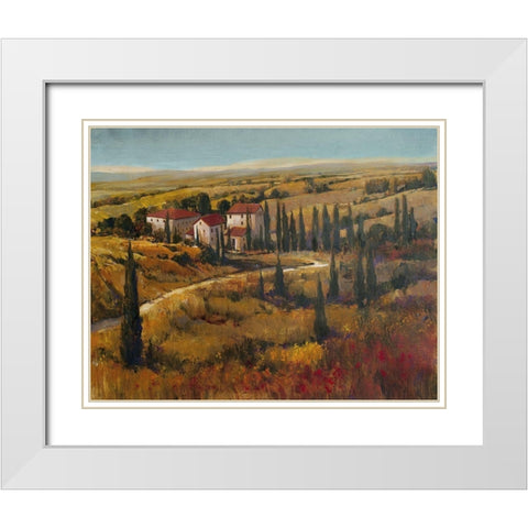 Tuscany II White Modern Wood Framed Art Print with Double Matting by OToole, Tim