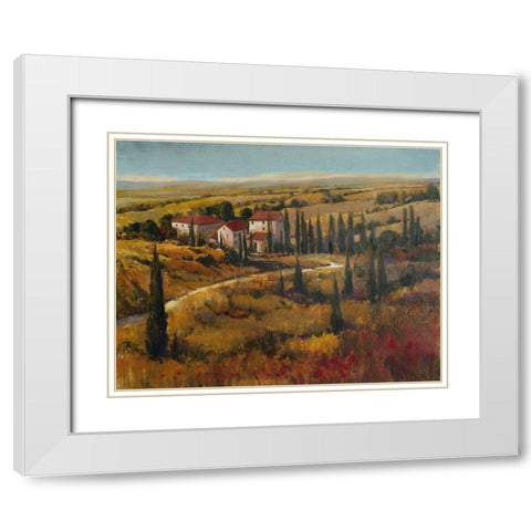 Tuscany II White Modern Wood Framed Art Print with Double Matting by OToole, Tim