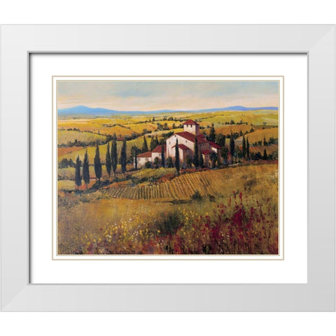 Tuscany III White Modern Wood Framed Art Print with Double Matting by OToole, Tim