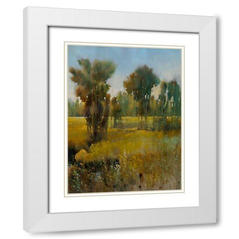 Sunkissed Field II White Modern Wood Framed Art Print with Double Matting by OToole, Tim