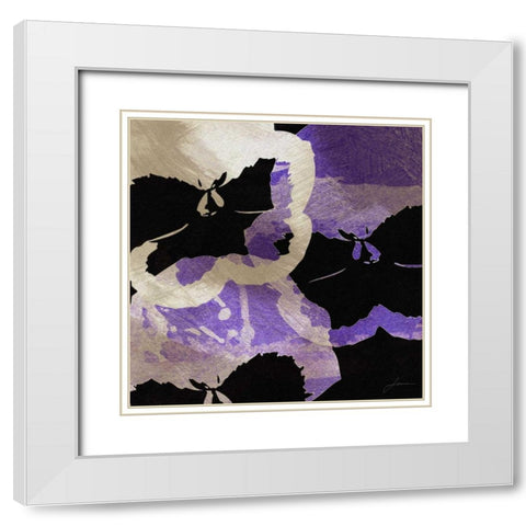 Bloomer Tiles VII White Modern Wood Framed Art Print with Double Matting by Burghardt, James