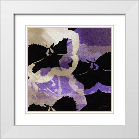 Bloomer Tiles VII White Modern Wood Framed Art Print with Double Matting by Burghardt, James