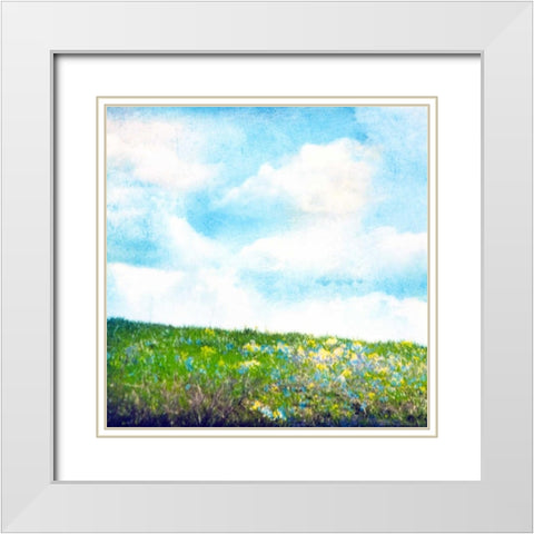Bright Field I White Modern Wood Framed Art Print with Double Matting by Blixt, Ingrid